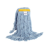 Globe Commercial Syn-Pro® Synthetic Narrow Band Wet Blue Looped End Mop