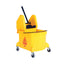 Globe Commercial 40 Qt Downpress Buckets And Wringers - 40 Qt color:Yellow/Blue 1/Pack