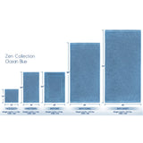 Zen Organic Face Towel 13" x 13" , 1.40Lbs/dz, 100% Certified Organic Cotton, 12 per Pack OCEAN BLUE