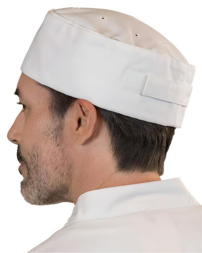 STD. Pillbox Cap Velcro Closure 1 Size fits all Lightweight 5oz. Poplin 65/35 Poly Cotton Color Black 