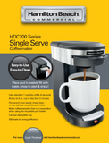 HBC 1 Cup Commercial Soft Pod Coffee Maker Black  6 / Pack