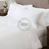 TC-300 FLAT SHEETS Luxury percale PLAIN WHITE Royal Suite FULL size 85 x 120 Packing 24's/ case Thomaston Mills