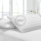 TC-310 PILLOWCASES STRIPED 6mm Luxury WHITE (cut Sizes Std/ Queen & King Pillows) Packing 72's/ case Thomaston Mills