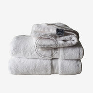 WHITE Plush Luxury Bathmats Dobby Border 100%Cotton Ring Spun 21x36" #12.0 lbs/ dz