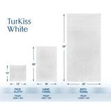 100% Turkish Cotton Combed Ring Spun 600 GSM Towel Set #9.33Lbs Color WHITE Pack 3 items/ Set