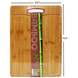 Gourmet Bamboo Cutting Board 11"x15.5" with Silicone Rim Holder