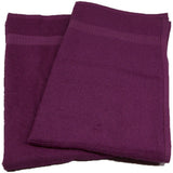 Bleach Resistant Salon Towel with Cam Border 16" x 28" #2.50Lbs/dz color: EGGPLANT