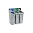 Rubbermaid Slim JimÂ® Recycling Station 3-Stream Landfill/Mixed Recycling/Compost, 23 Gal Packing 1's/ Box