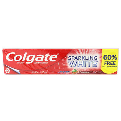 COLGATE Toothpaste 113G Sparkling White Cinnamint Gel Whitening Bonus