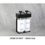 SOLera Liquid Dispenser Bracket color Black with 2-Chambers 360mL Oval Bottle & Pump with Std. White Labels 1/Pack