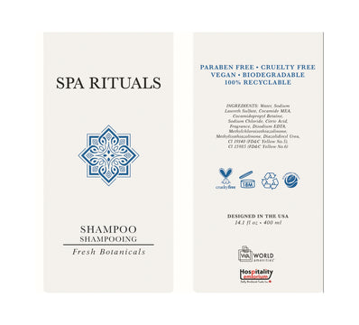 Champú Spa Rituals 30 ml Mezcla fresca de flores de jardín, hierbas y frutas 50 unidades por paquete