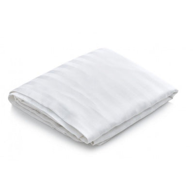 T-260 Luxury Percale Cotton-Poly Duvet Covers ZIPPER TWIN 66"x88" color: White 1cm striped 2/Pack