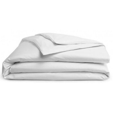 T-250 Prem. Percale Plain Cotton-Poly Duvet Covers ZIPPER TWIN 66"x88" Color: White 2/Pack
