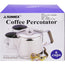 Coffee Percolator in Stainless Steel Gift Box 6 Cup Packing 6's/Box