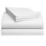 T-260 Luxury Percale Cotton-Poly Fitted Sheets TWIN 39"x80"x12" color: White 1cm striped