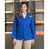 Premium Short Counter Coats Poly/Cotton 3 Pockets Button Closure color White/ Navy/ Royal Blue Size XS-XL