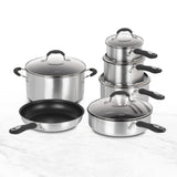 11 pc CuisinArt Advantageî Non-Stick Cookware Set - Brushed Silver