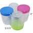 FRESHWARE Container Mini 4 Pack Plasticware Size 2.5 inch Color Blue/Pink/Green Packing 48/Box