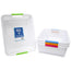 STERILITE Basket with Colour Handle Plasticware Size 9.5x12x4 inch Packing 48/Box
