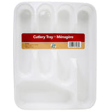 5 Compartments Cutlery Tray Dimensions 13"x9.5"x1.75" Color White