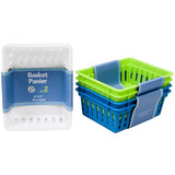 Basket 2Pk Dimensions 5" "x6.5" Color Neon Blue/Green/White