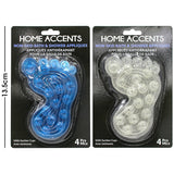 Bath and Shower Appliques 4Pk Color Clear/Blue