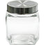 Tarro de almacenamiento con tapa de acero inoxidable rectangular de 550 ml. Embalaje de 24 unidades por caja