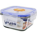 Oven Safe Glass Lock Lid Square 400ml Dimension 4.7"x4.7"x2.5"