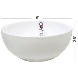 6" Footed Noodle Bowl Color Plain/Opal