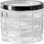 Bote a cuadros con tapa transparente, 1650 ml, paquete de 6 unidades por caja