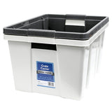 Stackable Crate Dimensions 18"x14"x10" Color Cream/Grey