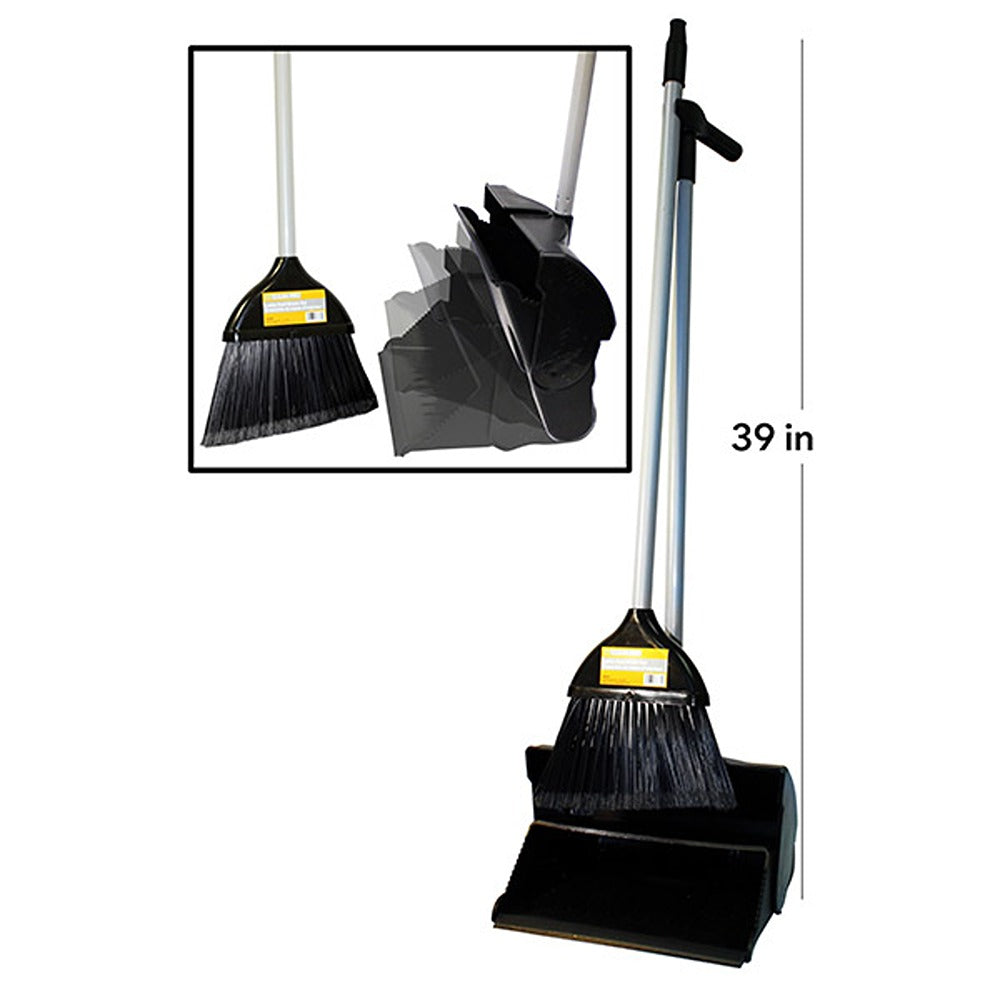 39" Dust Pan Long Handle & Broom Heavy Duty Packing 10's/Box