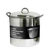 Stainless Steel Stock Pot with Dome Lid 12Qt