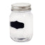 Jar with Metal Lid & Chalk Board 450ml Packing 24's/ Box
