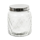 Diamond Patterned Glass Storage Jar 4100ml