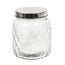 Tarro de cristal con diseño de diamantes para almacenamiento, 4100 ml, paquete de 4 unidades por caja