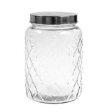 Diamond Patterned Glass Storage Jar 3500ml