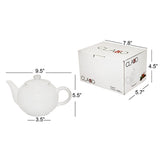 Tea Pot w/ Gift Box 1000ml Dimension 9.5"x5.5"x3.5" Color White