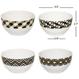 5.5" Optic Gold Bowl 4 Assorted Decals