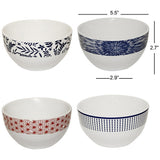 Mediterranean Bowl 4 Assorted Decals 5.5" Diameter