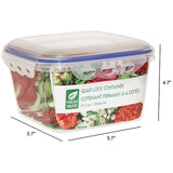 Square Quad Lock Container Size 2300mL Dimension 6"x6"x5"