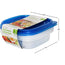 FRESHWARE Multipack Container Square 3 Pcs Plasticware 735ml Packing 24/Box