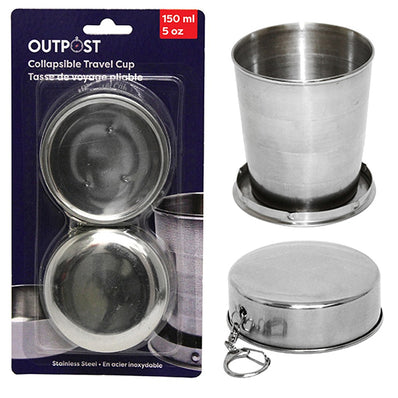 Stainless Steel Collapsible Travel Cup 150ml