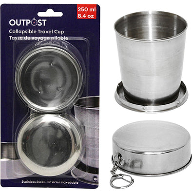 Stainless Steel Collapsible Travel Cup 250ml