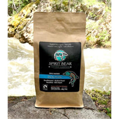 Spirit Bear Dolphin Water Processed Decaf Dark Roast Coffee Filter Pack Certified Organic Fair Trade 19g Packing 