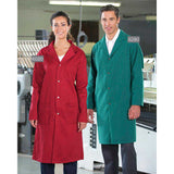 Long Coats 100% Poly Knit Cuffs No Pockets with Dome Closures Multi-Color size XS-XL