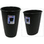 STERILITE Wastebasket Oval Plasticware 1.5Gallon Size 10x7x9 inch Color Black Packing 12/Box
