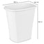 STERILITE Wastebasket Rectangular Plasticware Size 20x19x13 inch Color White Packing 6/Box