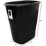 STERILITE Wastebasket Rectangular Plasticware 38L Color Black Packing 6/Box