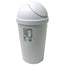 STERILITE Wastebasket Swing Top Round Plasticware 12 Qt Size 9x18 inch Color White Packing 6/Box